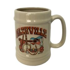 MC Art Co. Nashville Beer Mug Ceramic Western Guitar picture