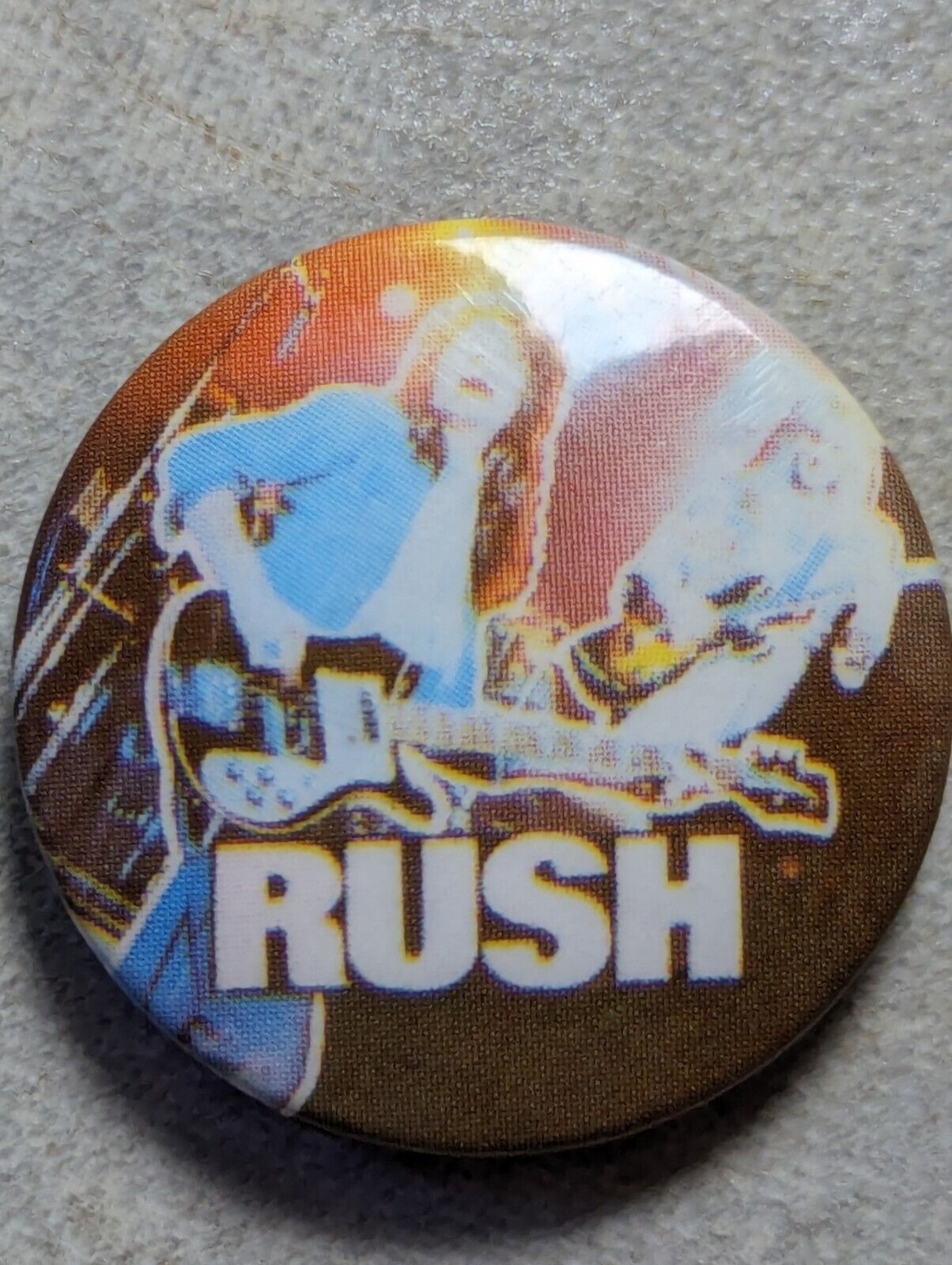 Vintage 80s Rush Pin BADGE 