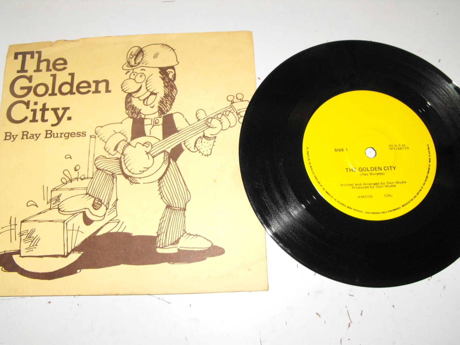 Ray Burgess The Golden City & Rachel\'s Song 45 rpm Single