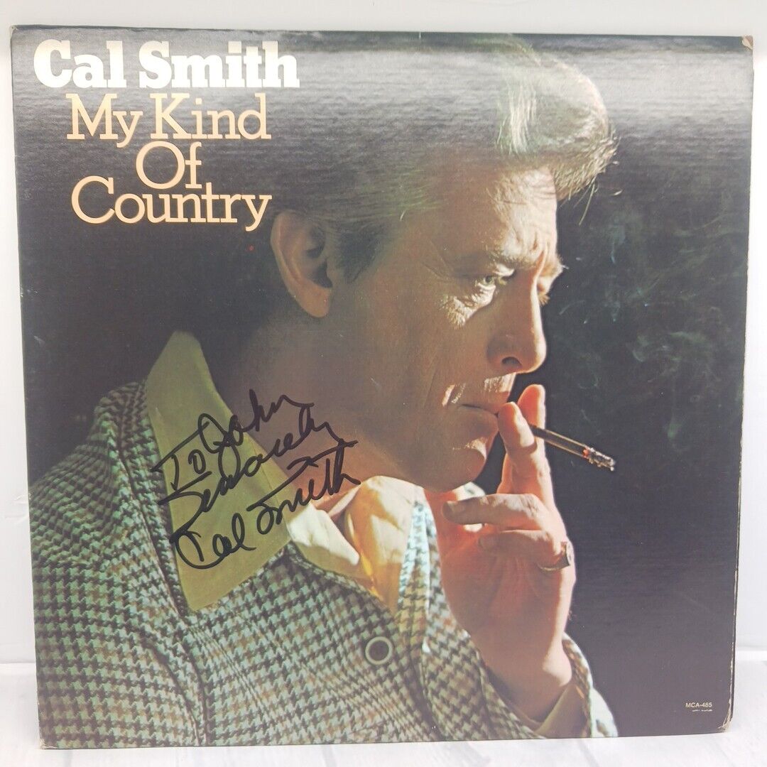 Cal Smith Autographed  Lp Vinyl Vintage Country 1960s 1970s Classic