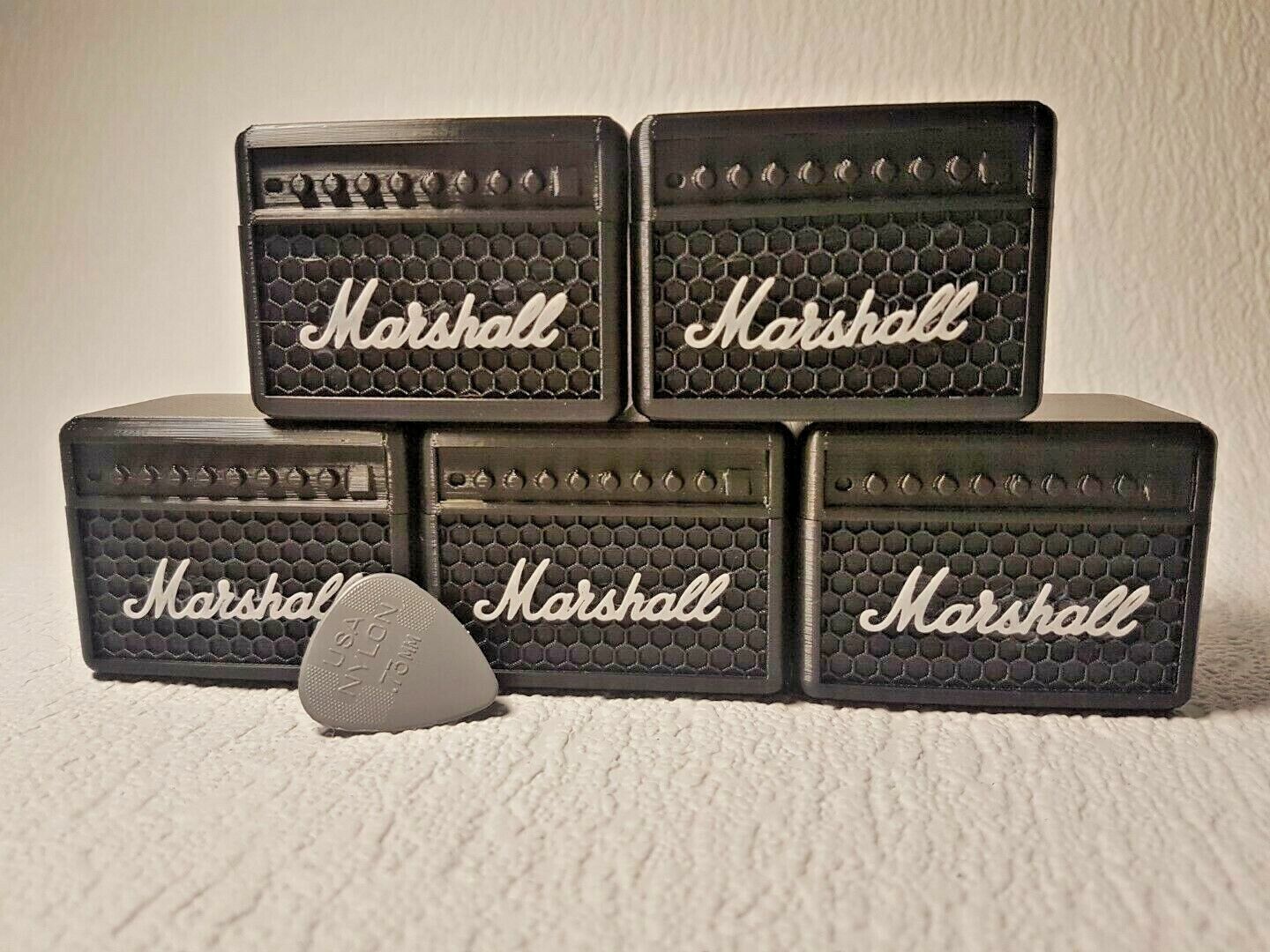 Mini Marshall Amplifier Guitar Pick Storage Box *Unique 3D Printed Gift*
