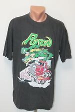 Vintage Poison Flesh & Blood Tour 1990 Road Dogs From Hell Rock Shirt Size XL picture