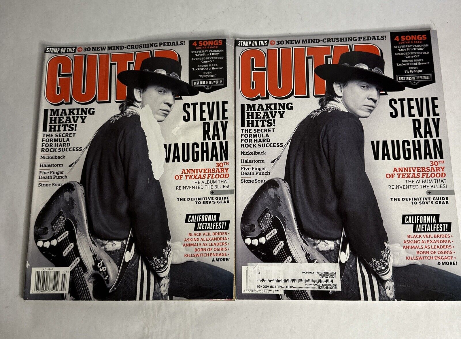 MARCH 2013 GUITAR WORLD - vintage music magazine STEVIE RAY VAUGHAN Lot Of 2