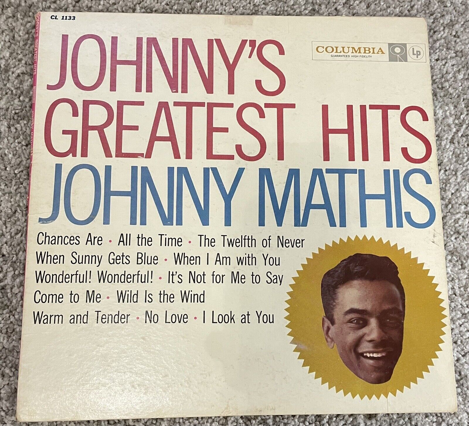 Vintage Johnny Mathis Johnny\'s Greatest Hits Album Record Vinyl