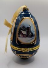 Vintage Mr. Christmas Blue And Gold Music Box Ornament picture