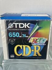 10 TDK CD-R 650 MB 74 Min up to 6x Recordable Compact Discs NIB picture