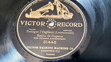 Antique Vinyl Record Prologue il Pagliacci Leoncavalo Emilio de Gogorza 78 1904 picture