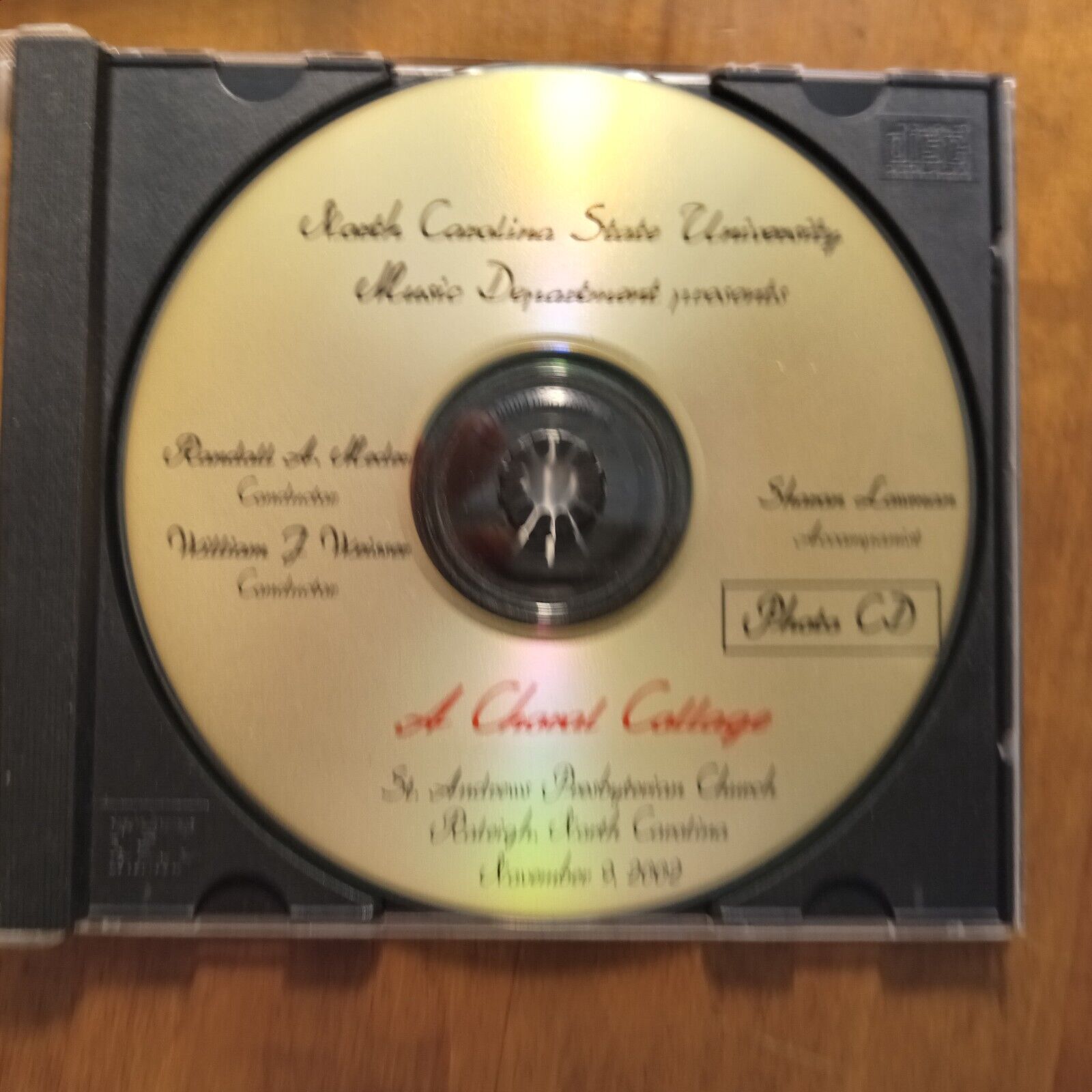 NCSU  Music Dept 2002 @ St Andrews Raleigh NC Choral Collage Photo CD