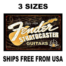 Fender Guitar Sticker Decal. Stratocaster Guitars. Vintage Replica 3 Sizes picture