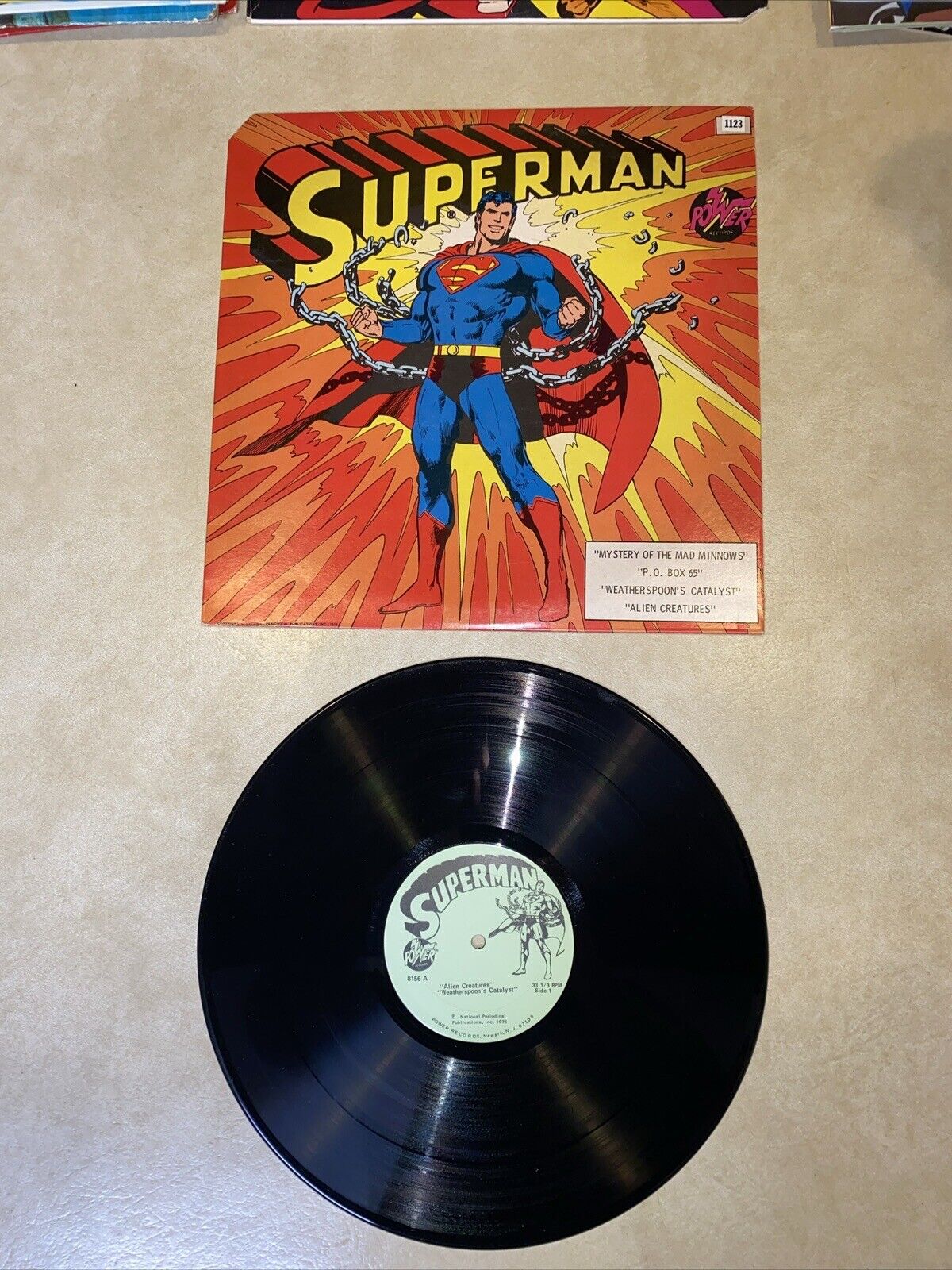 SUPERMAN Original Soundtrack Vinyl Record 1976 POWER RECORDS Original Owner