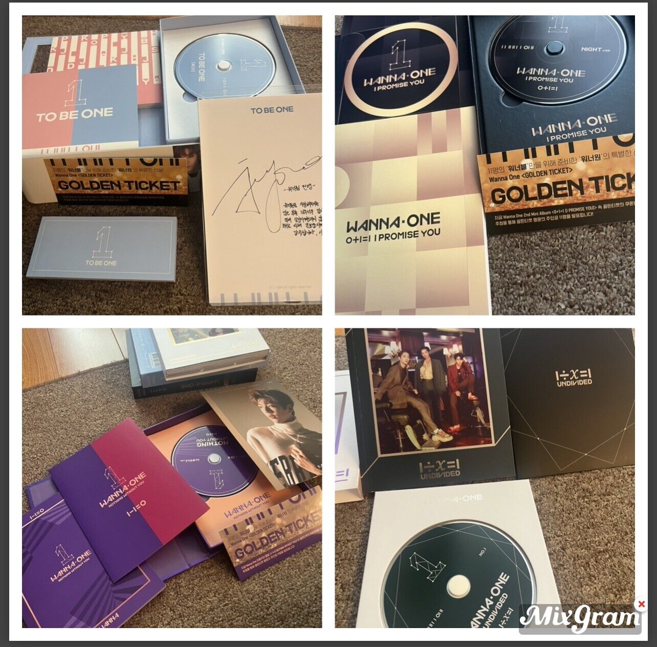Wanna One 4 CD Music Set Korea Import Sealed K-Pop Rare Golden Tickets