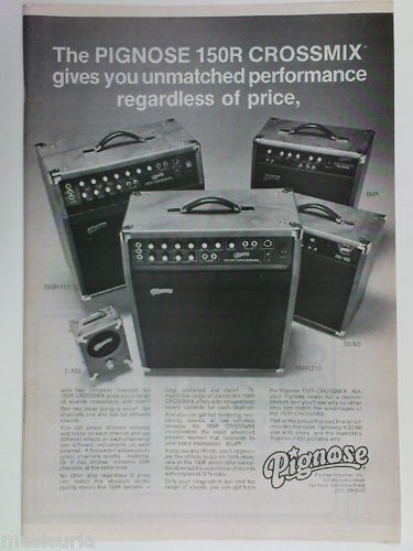 retro magazine advert 1980 PIGNOSE amps