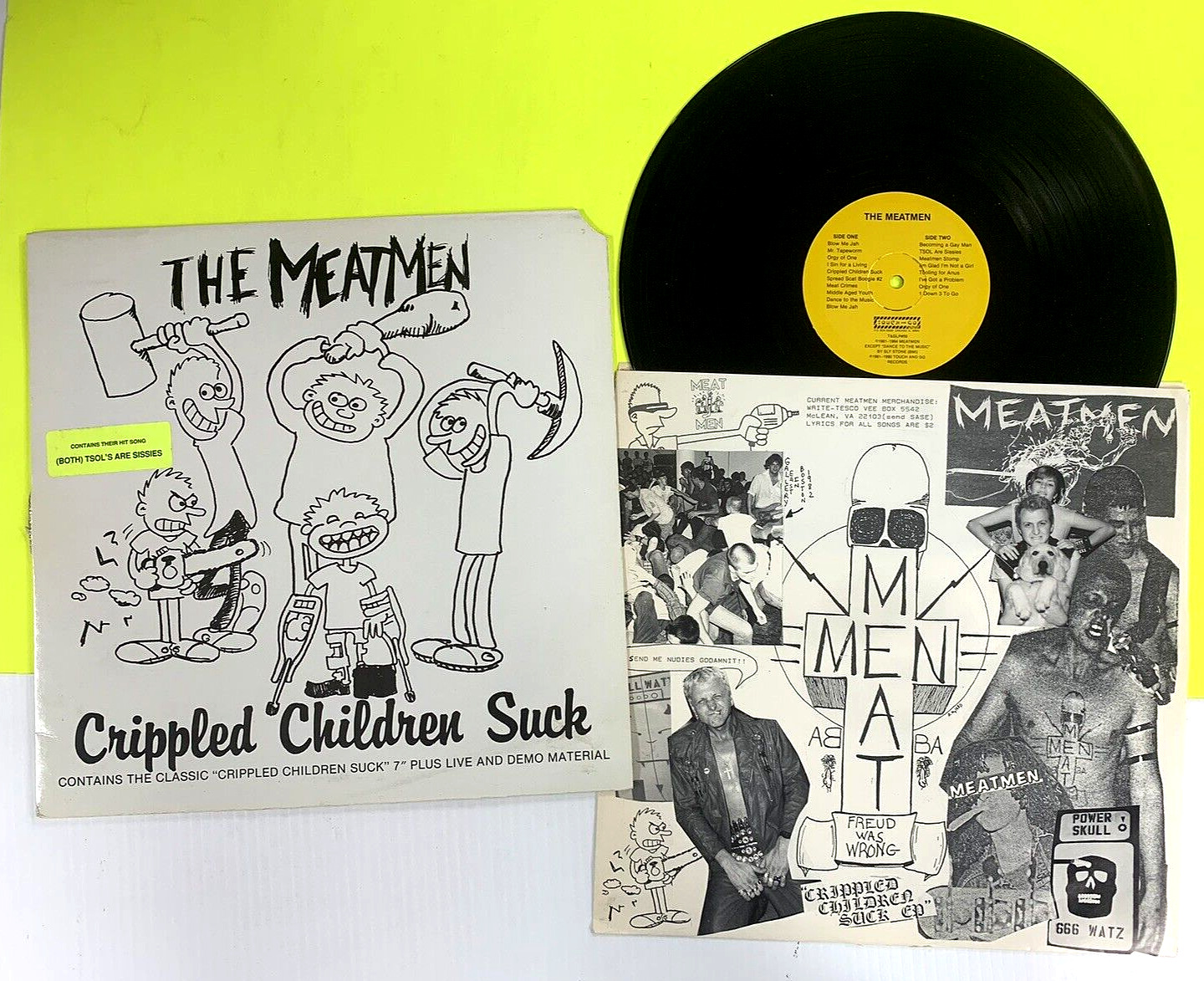 The MEATMEN Crippled Children Suck 1990 LP NEVER PLAYED *MINT* ML 158