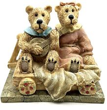 Vintage Bear Couple On Wagon With Banjo 4x4x3” picture