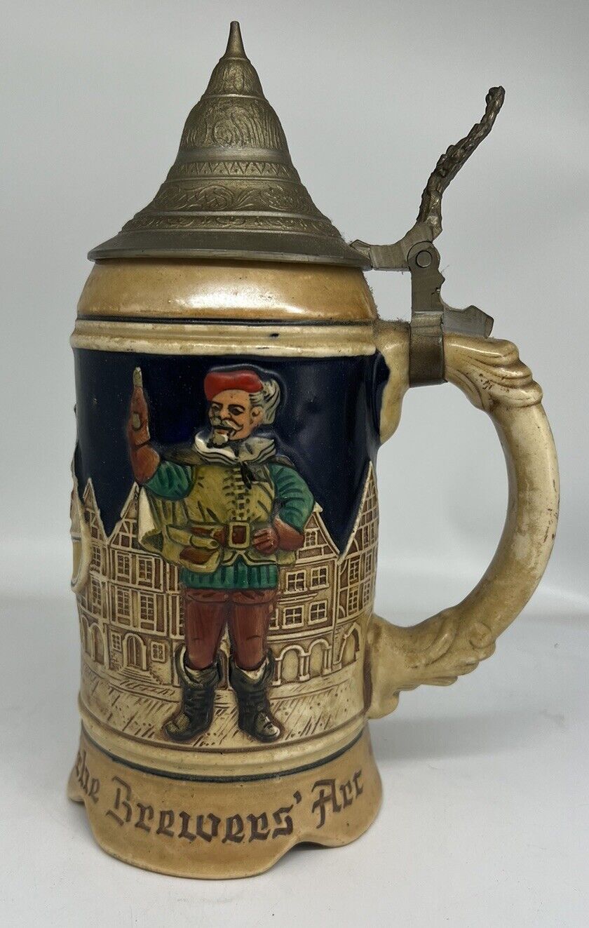Vintage Original Unique Falstaff Musical Beer Stein Mug 