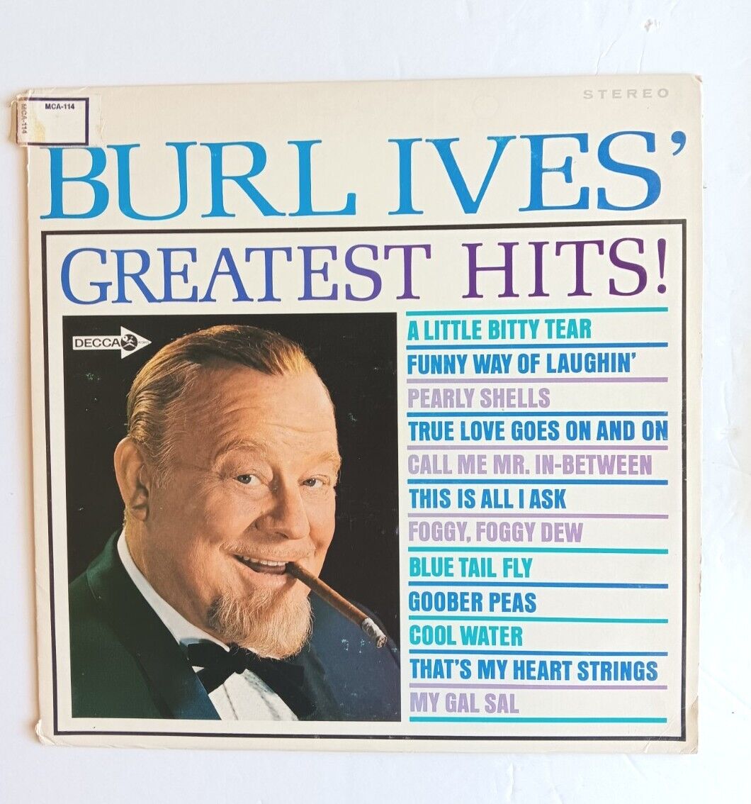 Burl Ives Burl Ives' Greatest Hits VG+ or Better 12 Inch Decca/MCA DL74850