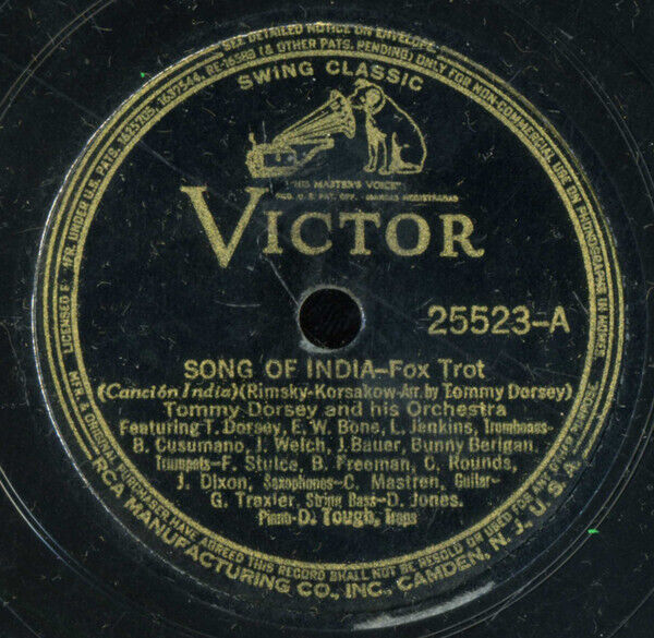 Tommy Dorsey And His Orchestra - Song Of India / Marie 1937 Shellac, 10\