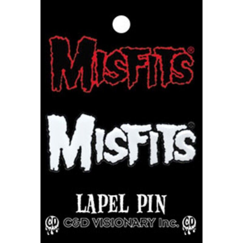 Misfits Logo metal / enamel pin badge. Licensed 50mm x 20mm (cv)
