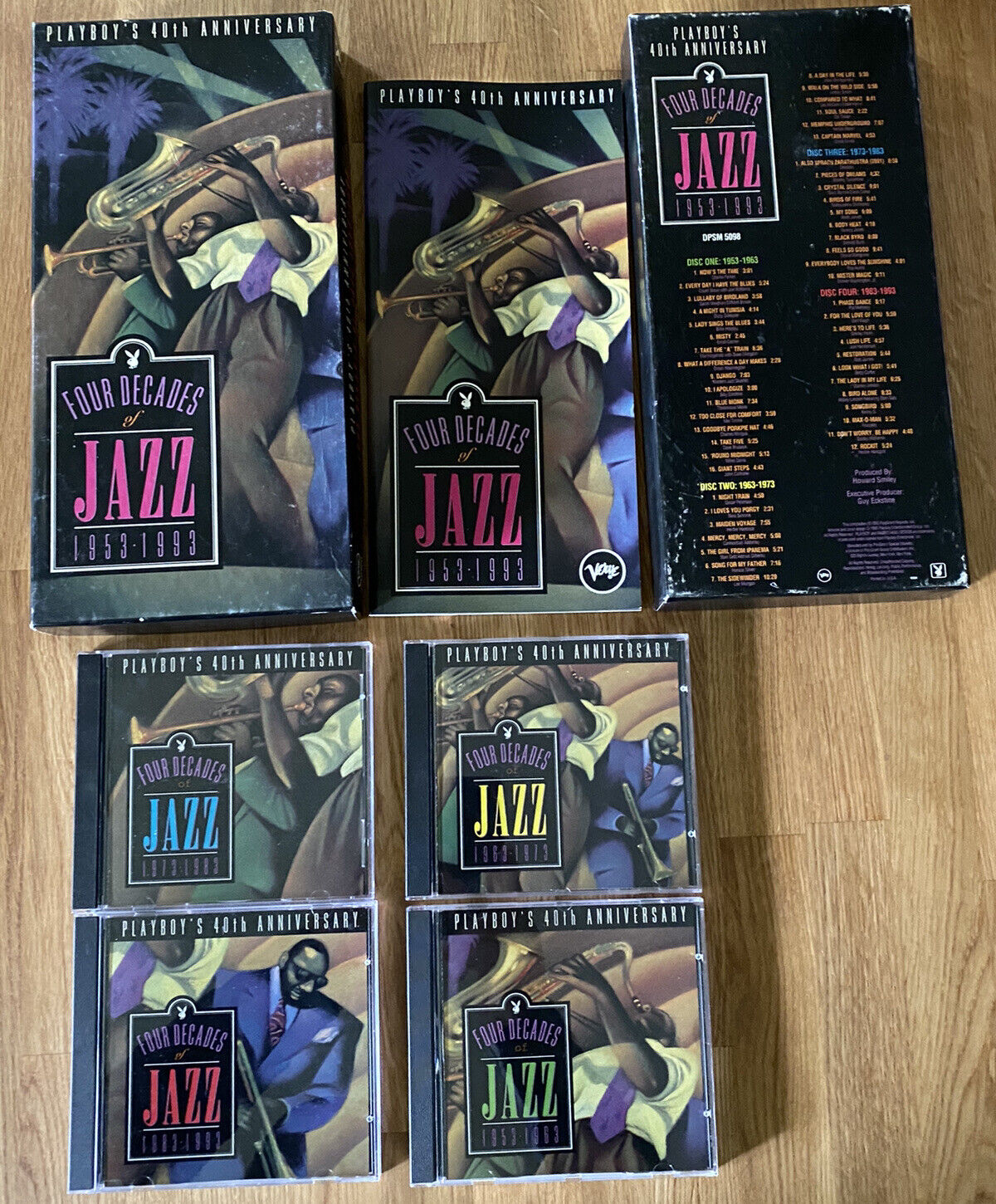 PLAYBOY\'S 40TH ANNIVERSARY:FOUR DECADES OF JAZZ 1953-1993-4CD LONG BOX SET 