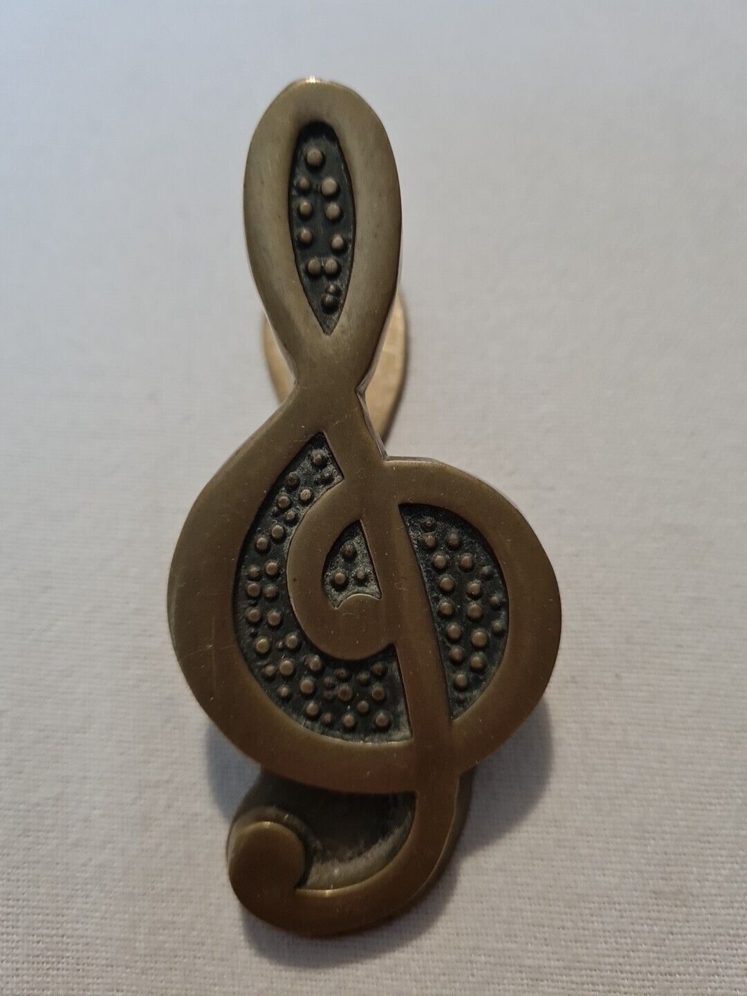 Brass Musical Note Paper Clip Vintage 