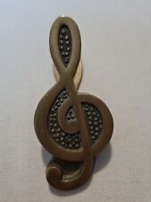 Brass Musical Note Paper Clip Vintage  picture