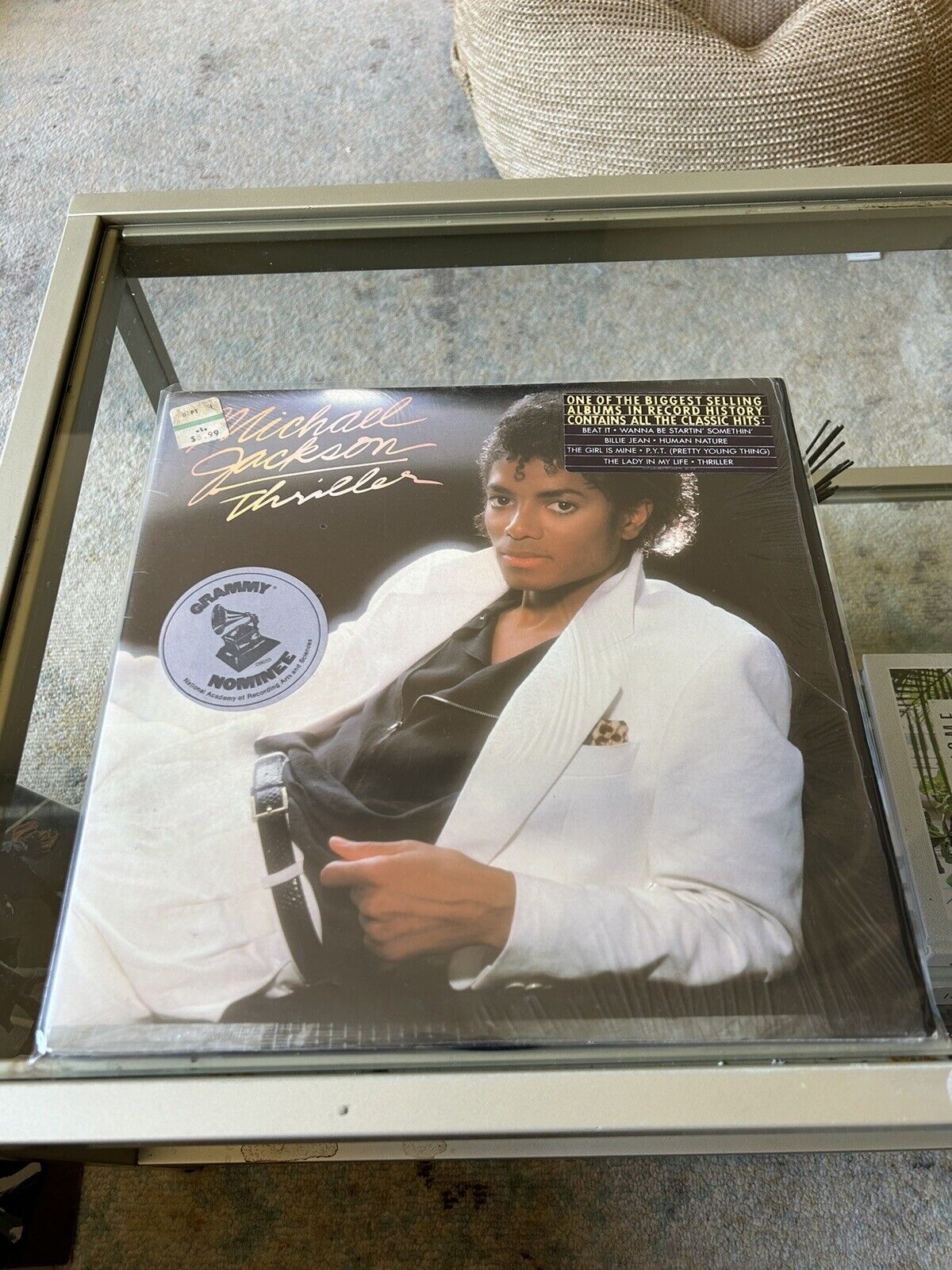 Michael Jackson Thriller LP Vinyl Original 1982 Epic In Shrink/Hype Grammy EX