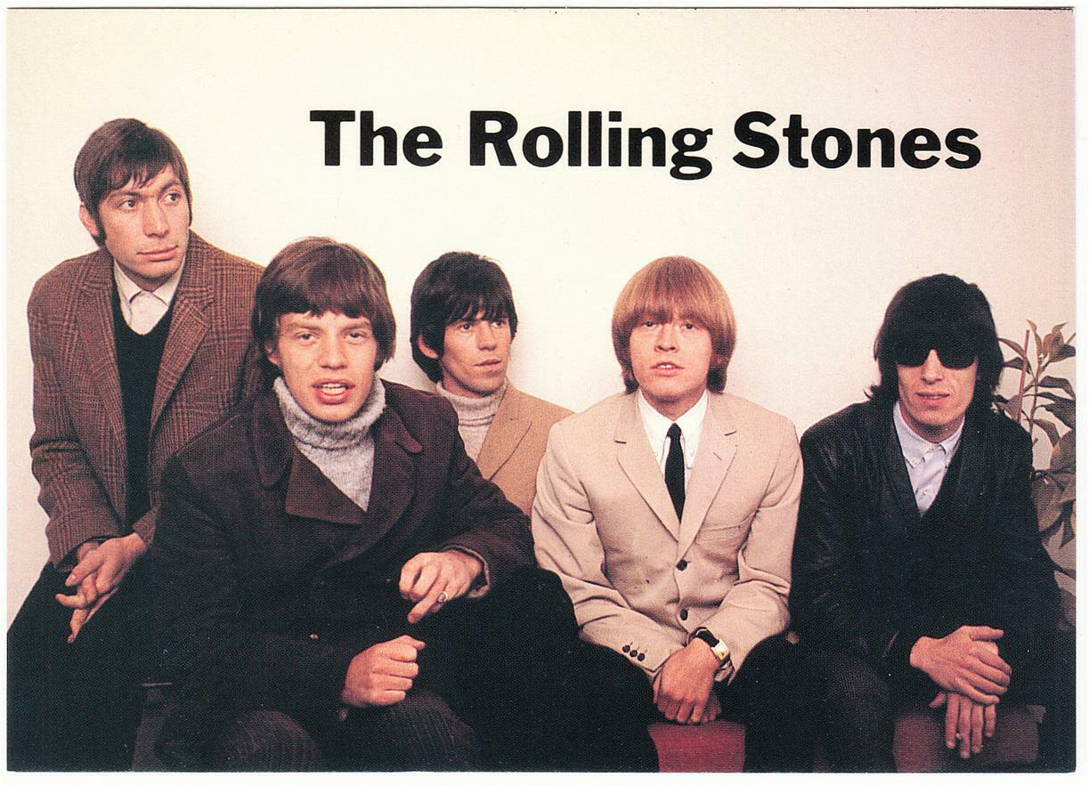 The Rolling Stones in the 1960s Group Portrait Modern Postcard #3