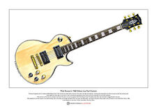 Mick Ronson’s Gibson Les Paul Custom Limited Edition Fine Art Print A3 size picture