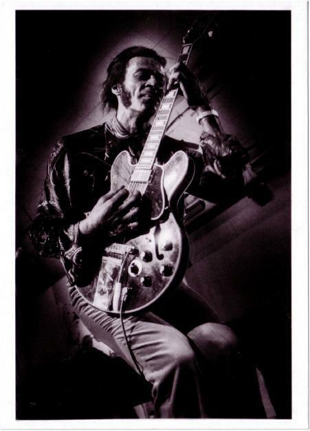 Chuck Berry Playing Guitar Modern Postcard