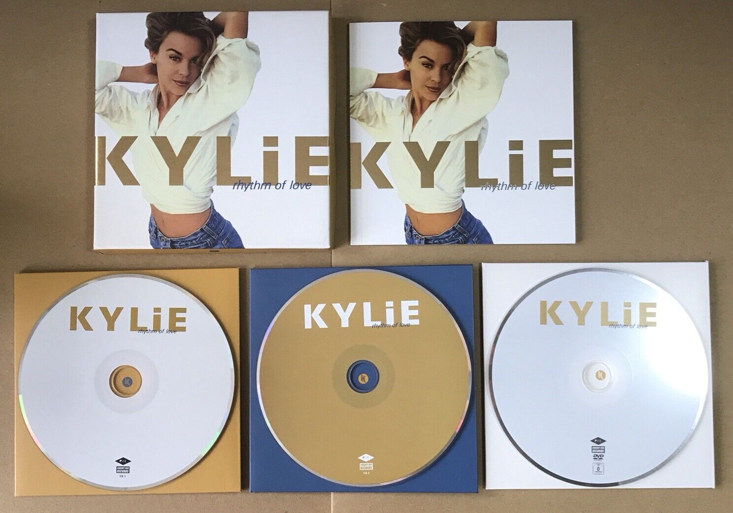 Kylie Minogue Rhythm Of Love Deluxe Ltd Edition 2x Cd + Dvd Box Set 2015 V Rare