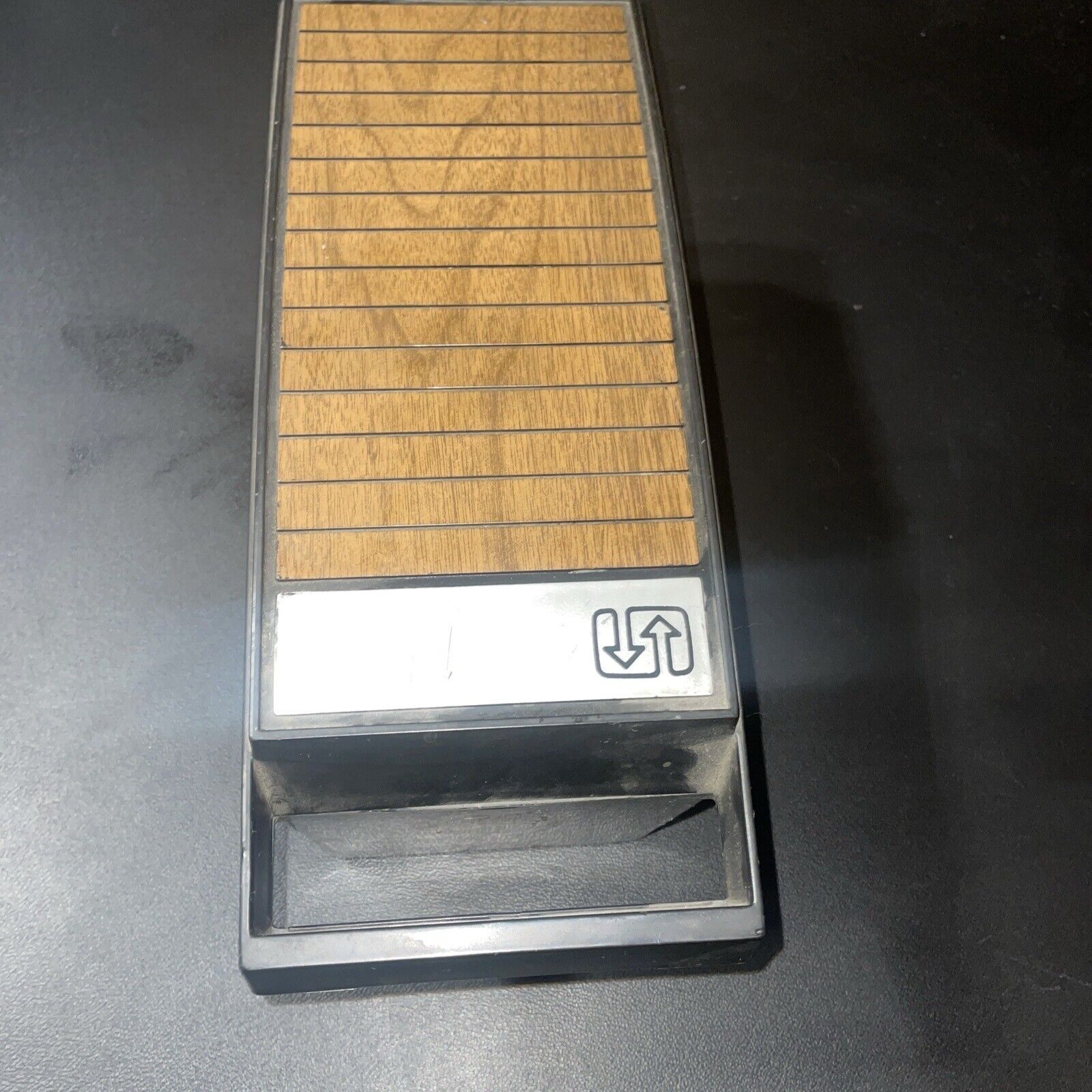 Vintage Rubbermaid Cassette Tape Case Storage Holder Faux Woodgrain Lid Hold/18 
