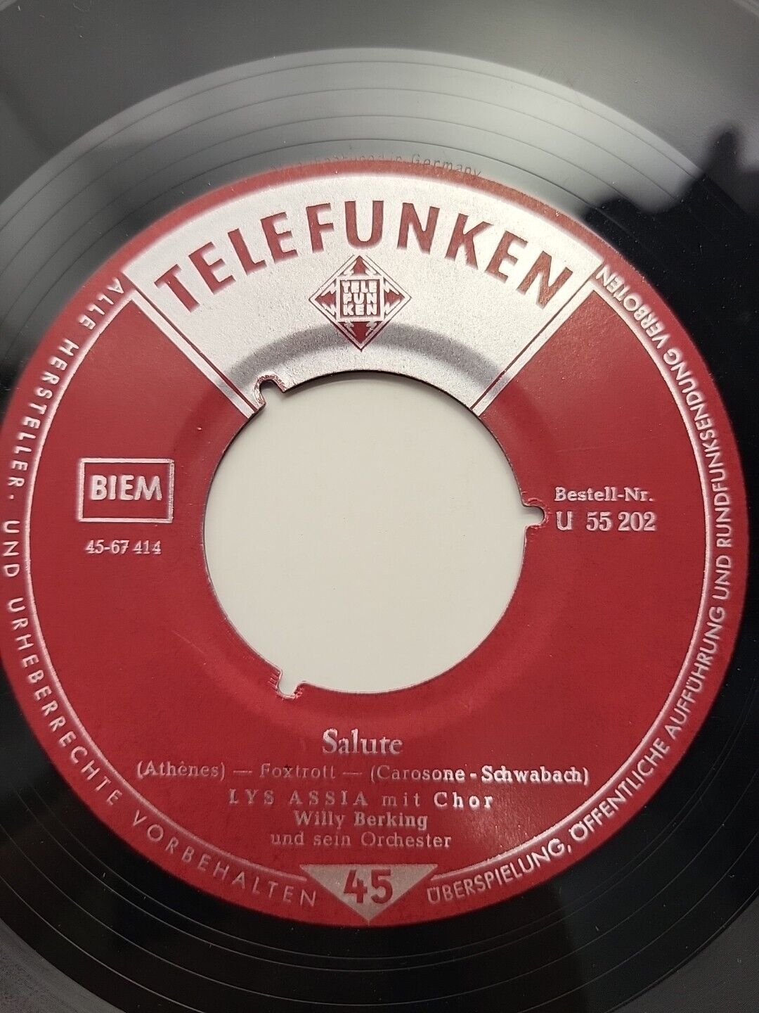 Lys Assia – La Golondrina / Salute - Pop - 1959 - Telefunken U 55 202
