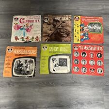 Lot Of 6 Disney's Mickey Mouse Club Records Vintage In Sleeves 78 R.P.M. picture