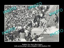 OLD LARGE HISTORIC PHOTO BUFFALO NEW YORK ROLLING STONES AT RICH STADIUM 1981 picture