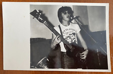 Guy with Guitar Man Playing Guitar and Singing, Microphone Gay Int Vintage photo picture