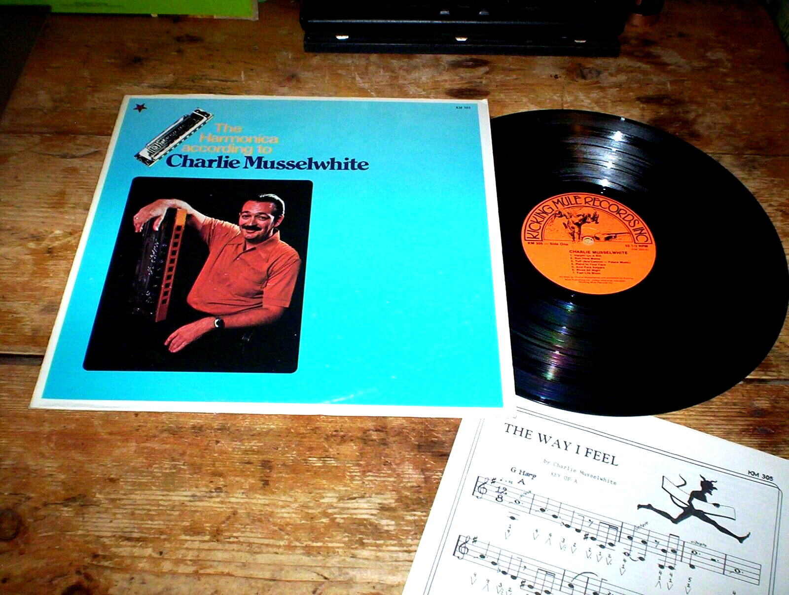 CHARLIE MUSSELWHITE ( THE HARMONICA ACCORDING TO ) ORIG 70s VINYL LP w/insert NM