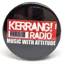 Vtg KERRANG British Specialist Digital Rock Music Radio Station Badge Pin (P931) picture