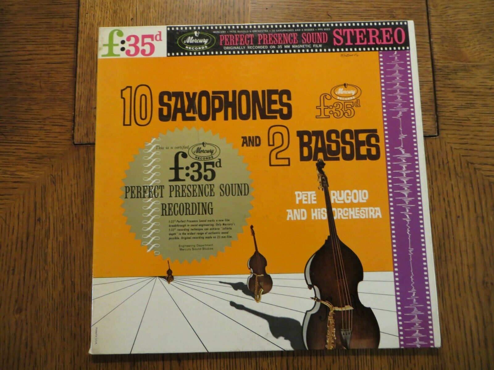 Pete Rugolo & His Orchestra – 10 Saxophones And 2 Basses - 1961 Vinyl LP EX/NM