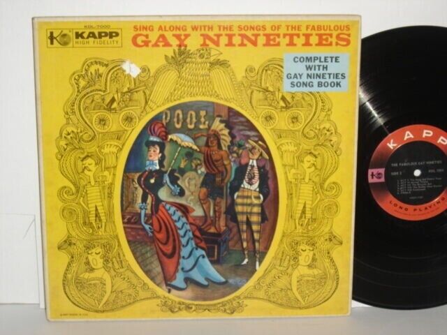 Gay Nineties LP w/ Songbook - Fred & Daisy Cherry Hill Songsters - Vintage