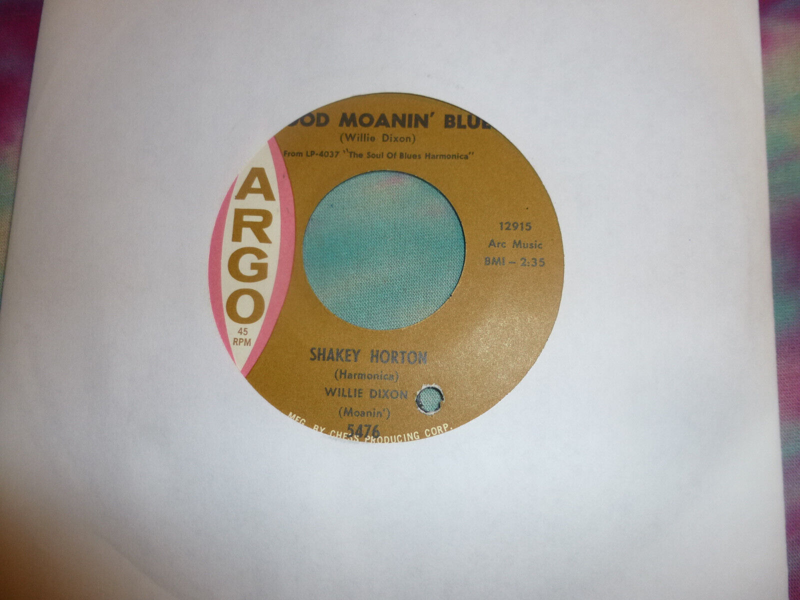 SHAKEY HORTON Good Moanin\' Blues 45 RPM 1964 Harmonica Blues VG+ Willie Dixon