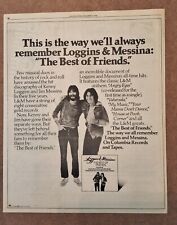 Vintage Music Decor - Loggins & Messina - Best Of Friends Album Promo - 1976 AD picture