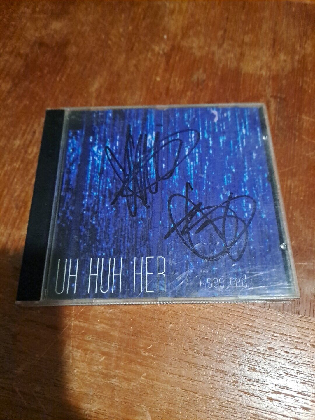 VERY RARE - HTF - OOP - AUTOGRAPHED Uh Huh Her - I See Red (CD, 2007)