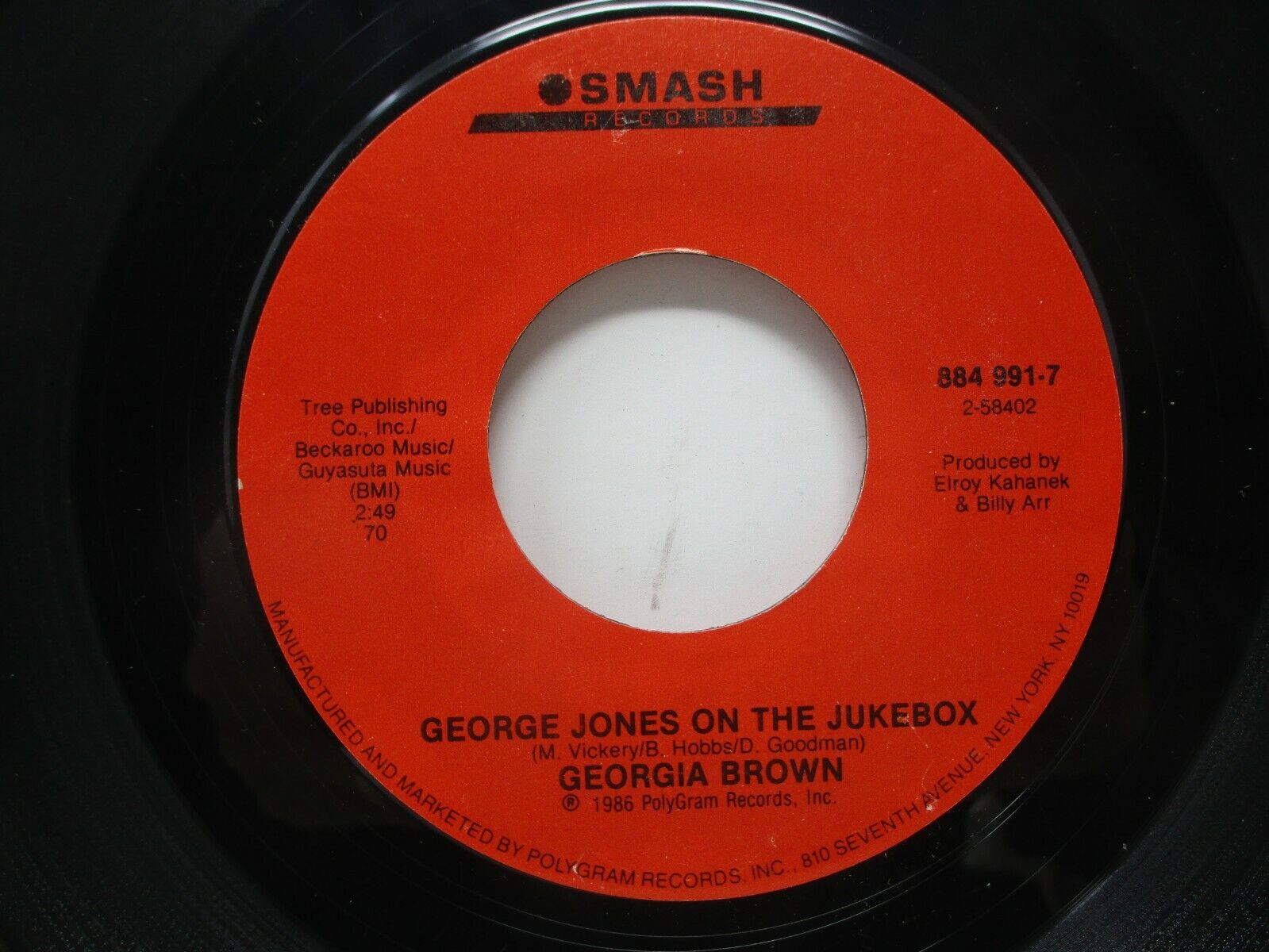 Georgia Brown / DJ Fontana Band George On The Jukebox / I Hear You Knocking 45 