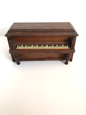 Vintage Miniature Upright Piano Wooden Music Box picture