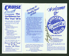 1986 Season Country Music World Branson Missouri Vintage Brochure Signed Willis picture