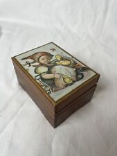 Vintage Small Hummel Wooden Music Box Plays “Speak Softly Love” picture