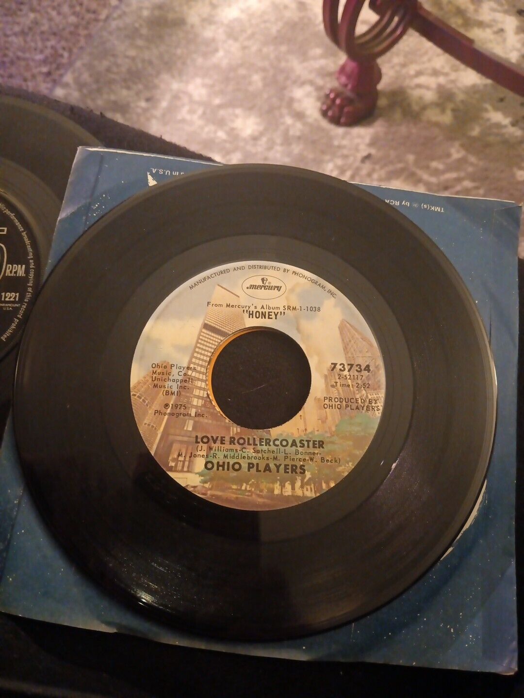 Vintage Record, OHIO PLAYERS: LOVE ROLLERCOASTER, 45 rpm, 1975, R&B, Funk, Disco