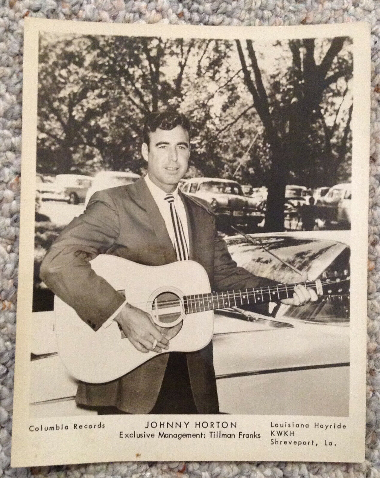 Johnny Horton Press Photo 8 X 10 Country Music Louisiana Hayride Guitar