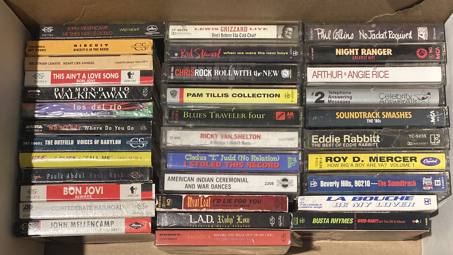 34 vintage Rock Metal Country Rap cassette tapes lot