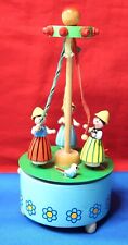 Vintage Maypole Dancers Music Box Made In Germany ***TURN KEY IS JAMMED*** picture